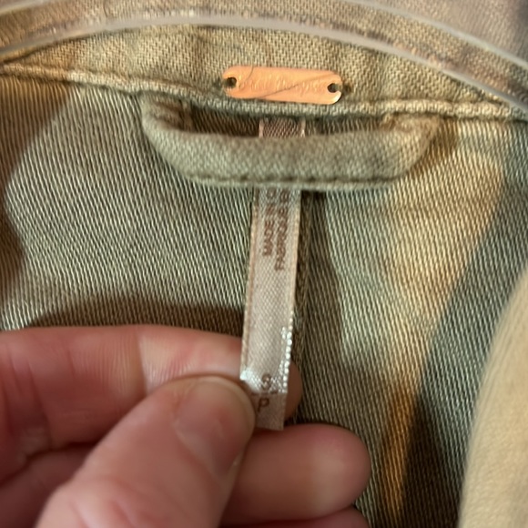 Free People Tan Short Sleeve Button Down Shorts Romper- Off The Beaten Path - Picture 8 of 9